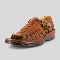 Kgosi : Leather Sandal in Terracotta Buffalo Leather