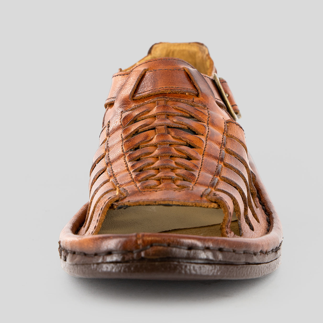 Kgosi : Leather Sandal in Terracotta Buffalo Leather