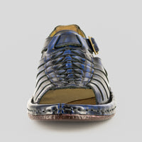 Kgosi : Leather Sandal in Navy Fiesta Leather