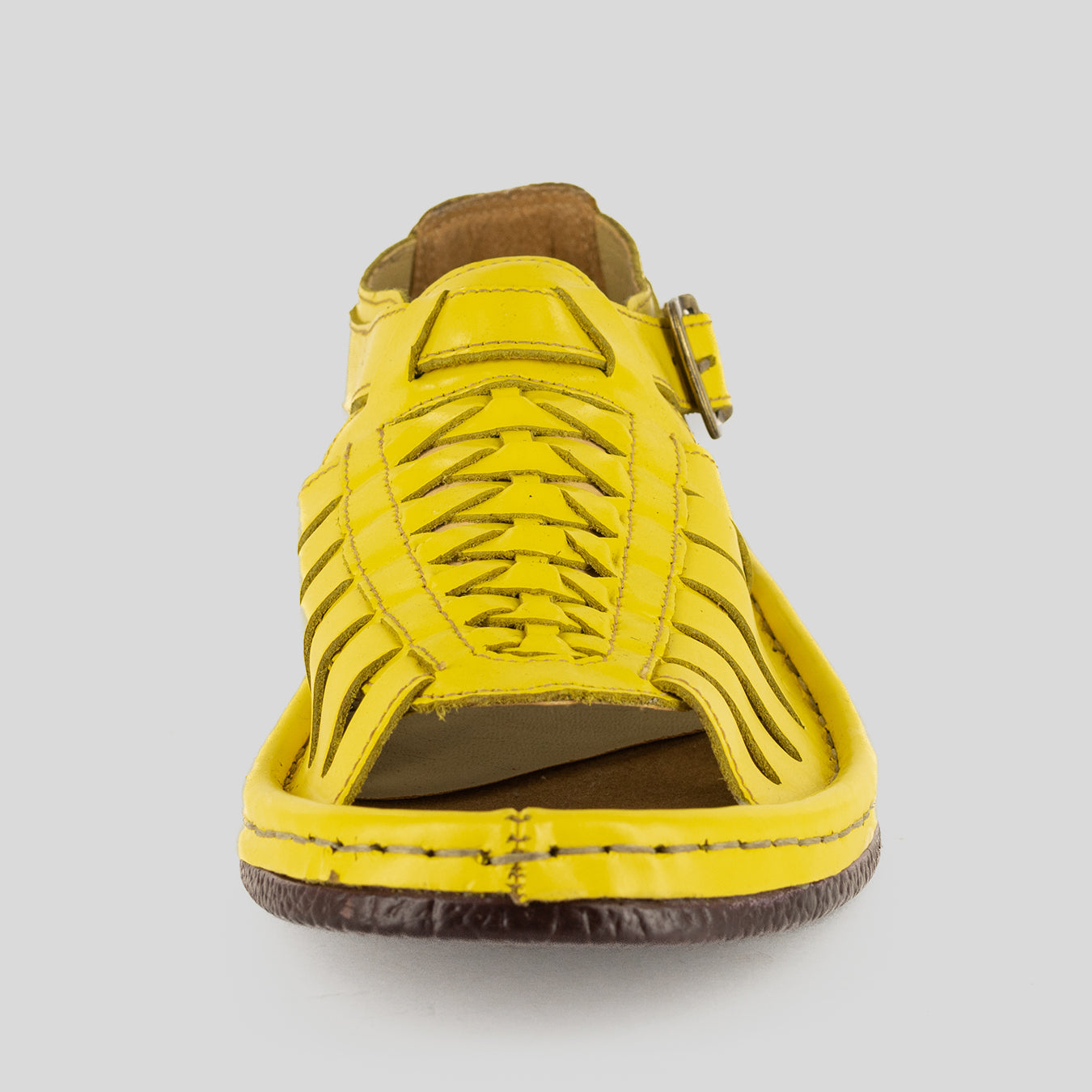 Kgosi : Leather Sandal in Yellow Soft Saddle