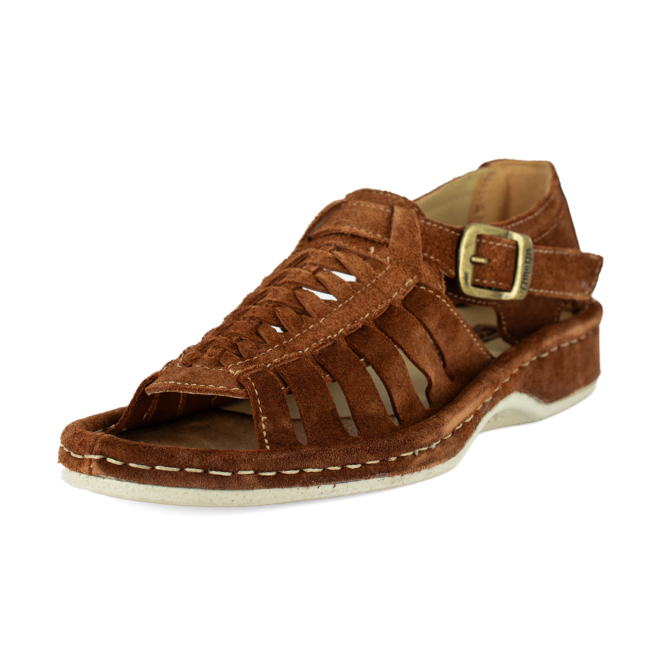 Kgosi : Leather Sandal in Tan Suede
