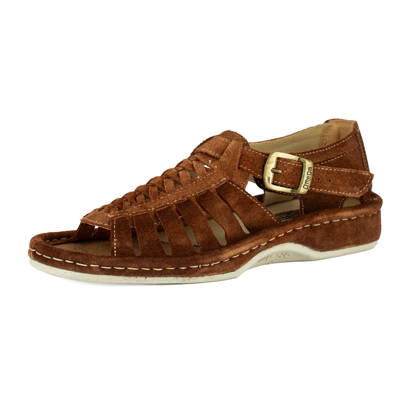 Kgosi : Leather Sandal in Tan Suede