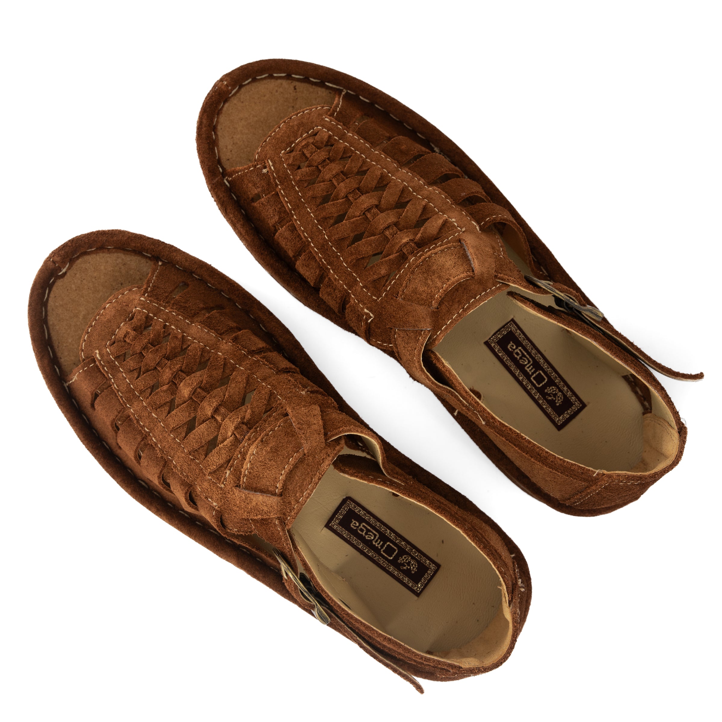 Kgosi : Leather Sandal in Tan Suede