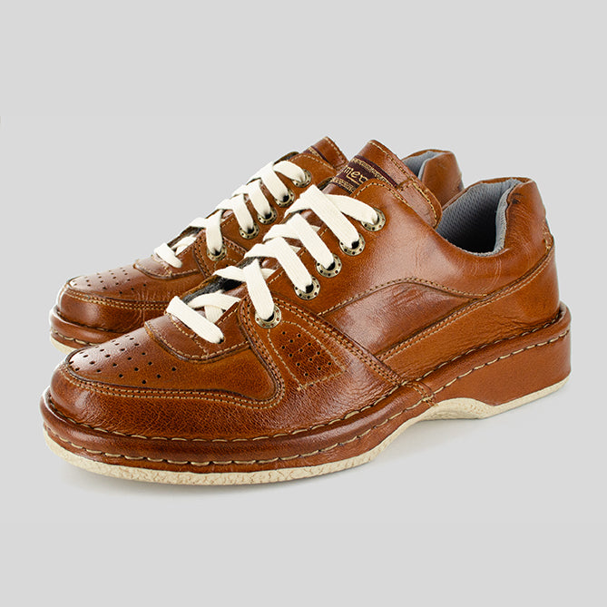 OMOM385 : Leather Shoe in Terracotta Buffalo Leather – Omega