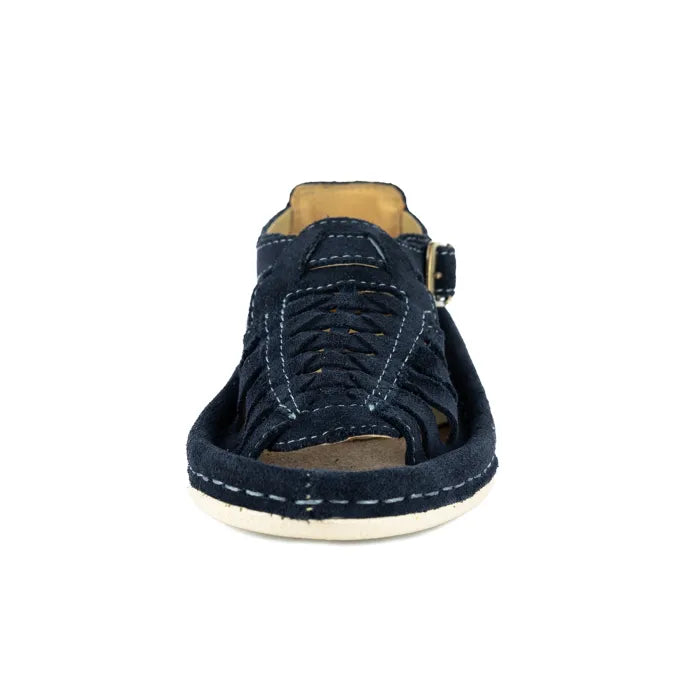 OKOM021 : Leather Sandal in Navy Suede