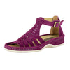 OLOM001 : Leather Sandal in Cerise Suede