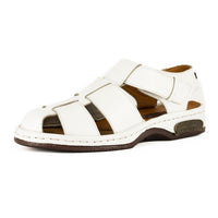 Sjava x Omega Collab : Leather Sandal in White Soft Saddle