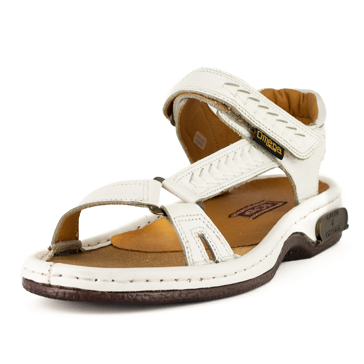 Sjava x Omega Collab : Leather Sandal in White Soft Saddle