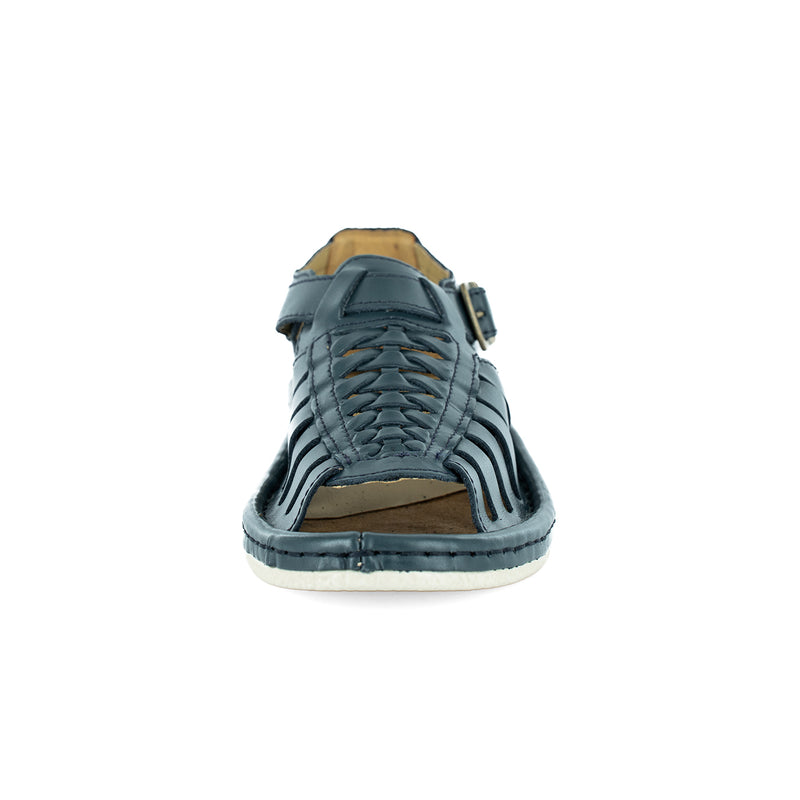 Kgosi : Leather Sandal in Navy Soft Saddle