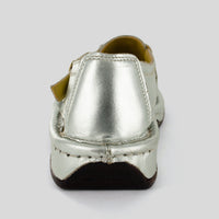 Kgosi : Leather Sandal in Silver Prime Leather