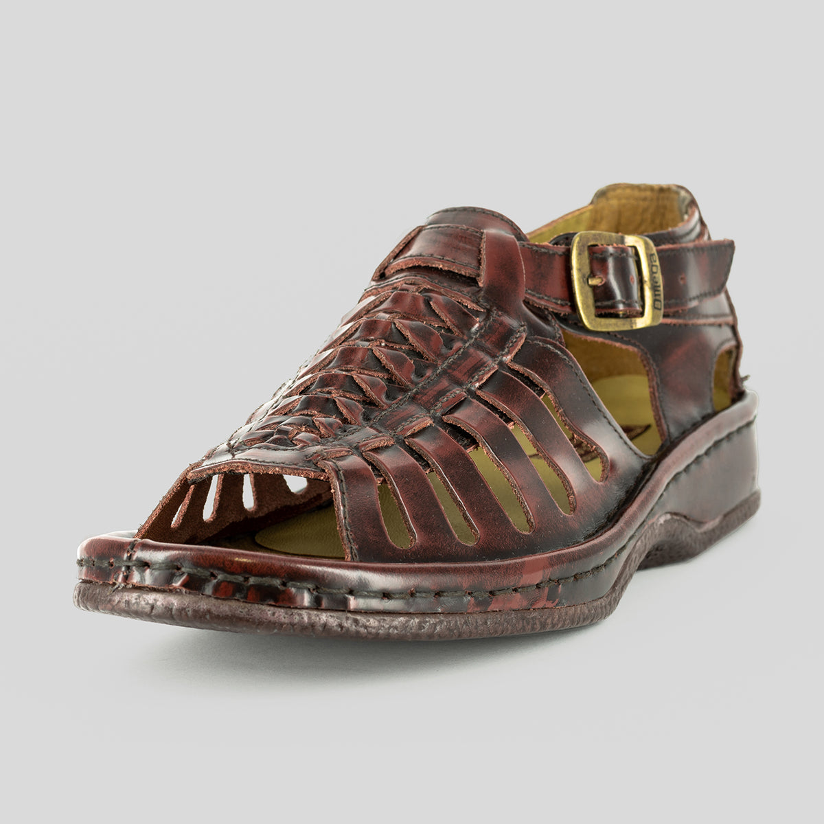 Kgosi : Leather Sandal in Cordovan Fiesta Leather