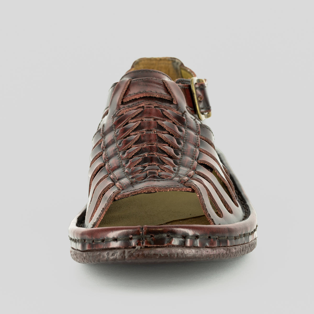 Kgosi : Leather Sandal in Cordovan Fiesta Leather