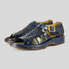 Kgosi : Leather Sandal in Navy Fiesta Leather