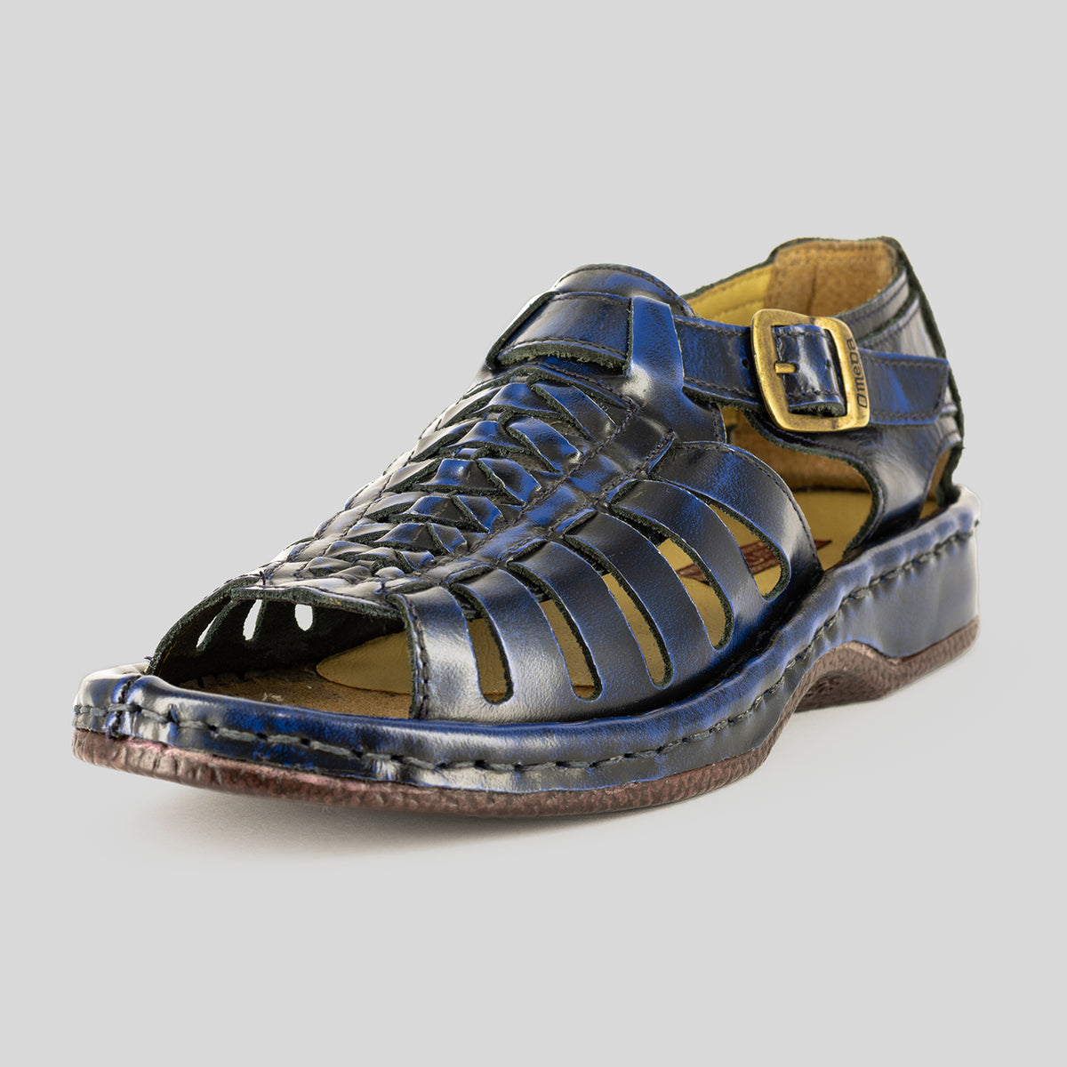 Kgosi : Leather Sandal in Navy Fiesta Leather