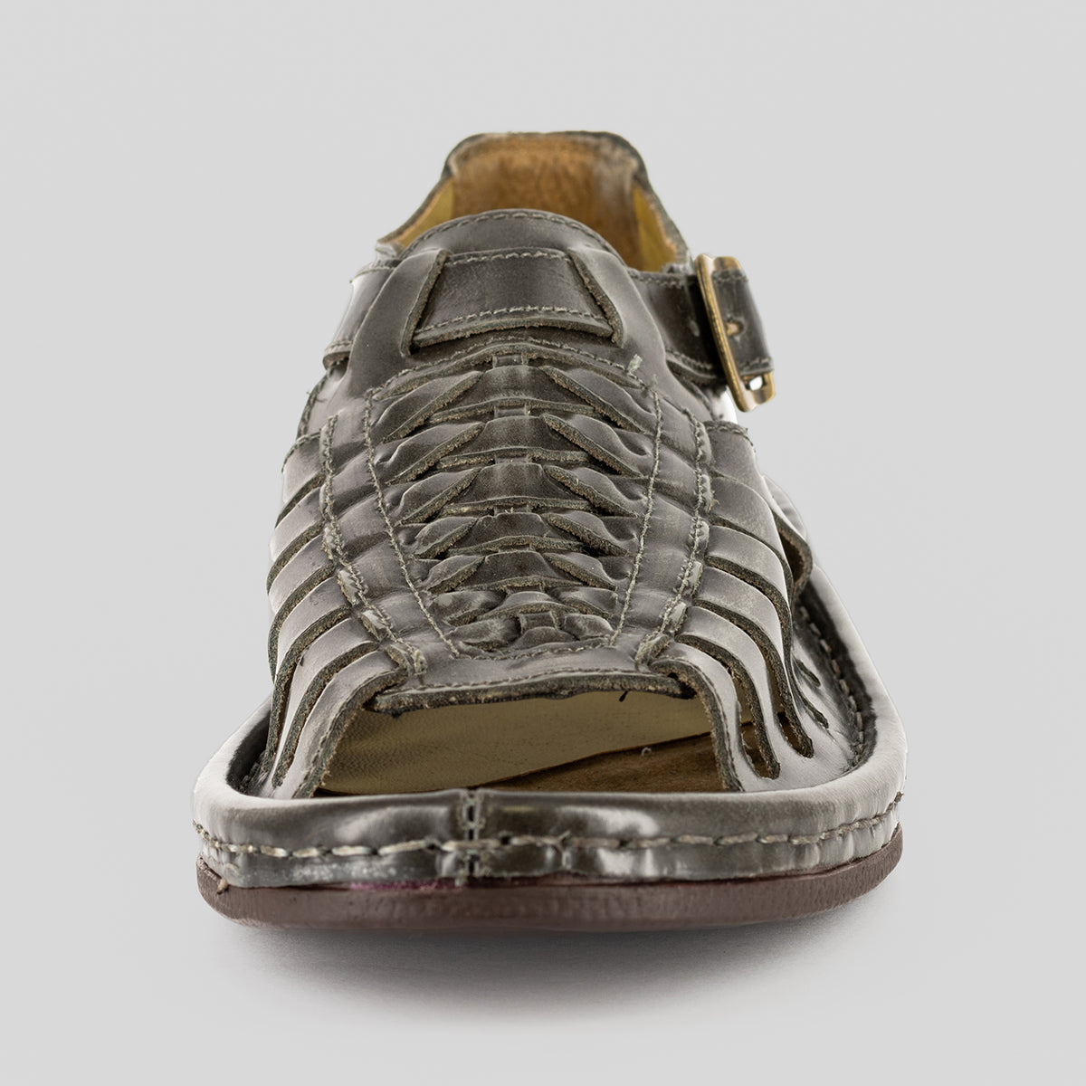 Kgosi : Leather Sandal in Grey Fiesta Leather