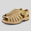 Kgosi : Leather Sandal in Taupe Soft Saddle