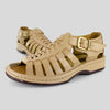 Kgosi : Leather Sandal in Taupe Soft Saddle