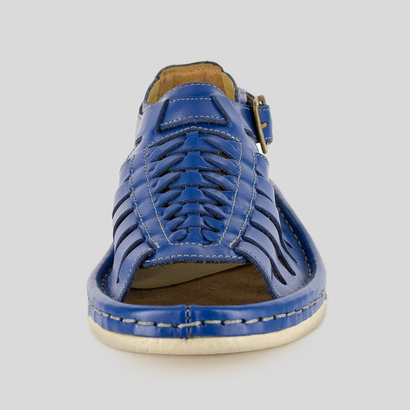 Kgosi : Leather Sandal in Blue Bugatti