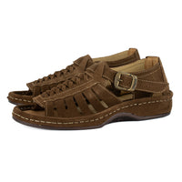 Kgosi : Leather Sandal in Donkey Suede
