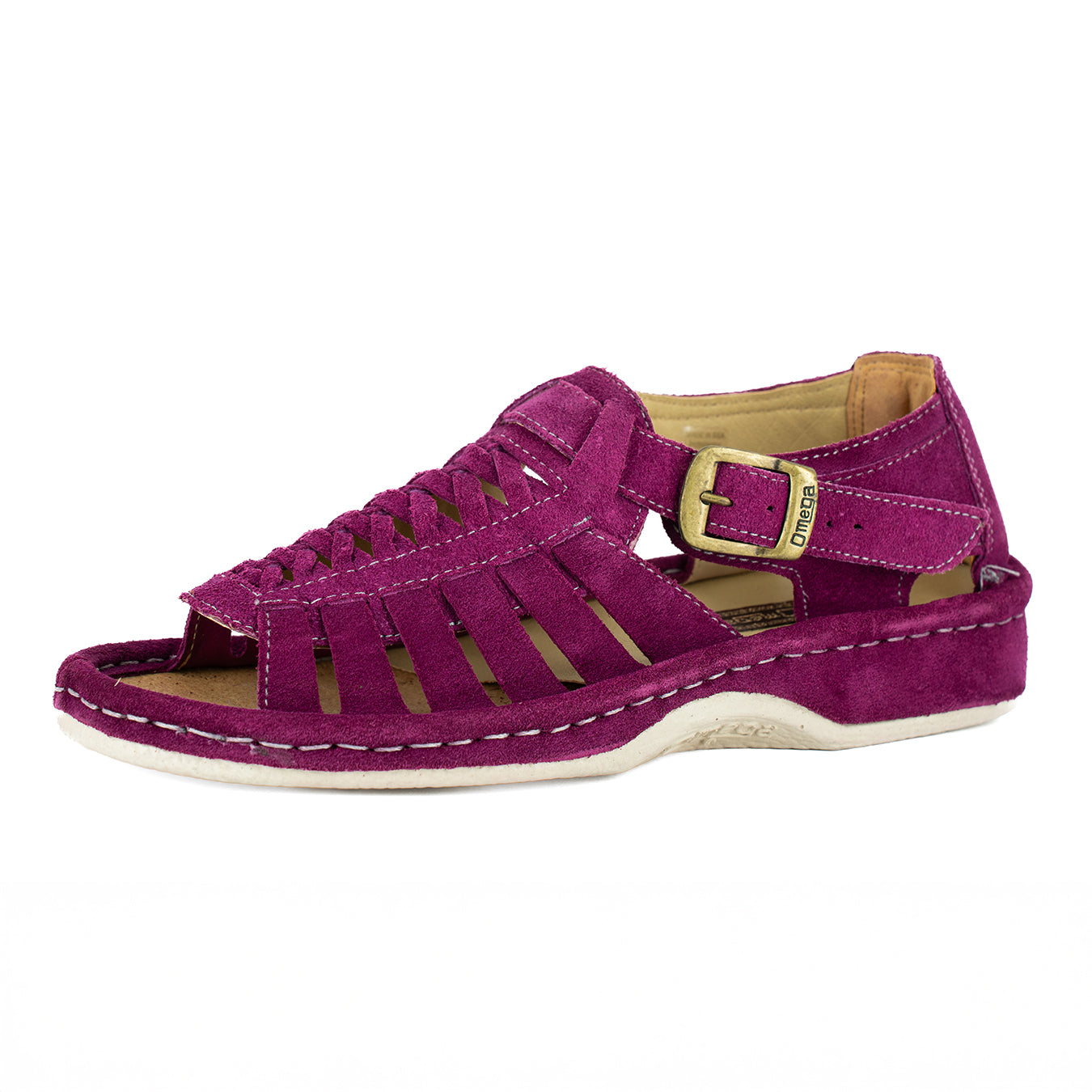wonder＆co ジュオール　LINE　CS Kgosi : Leather Sandal in Cerise Suede – Omega