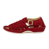 Kgosi : Leather Sandal in Red Suede
