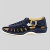 Kgosi : Leather Sandal in Navy Suede