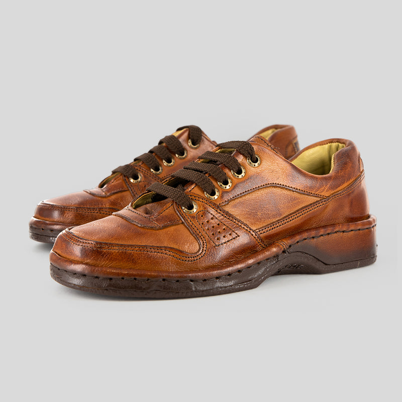 Melisizwe : Leather Shoe in Terracotta Buffalo Leather