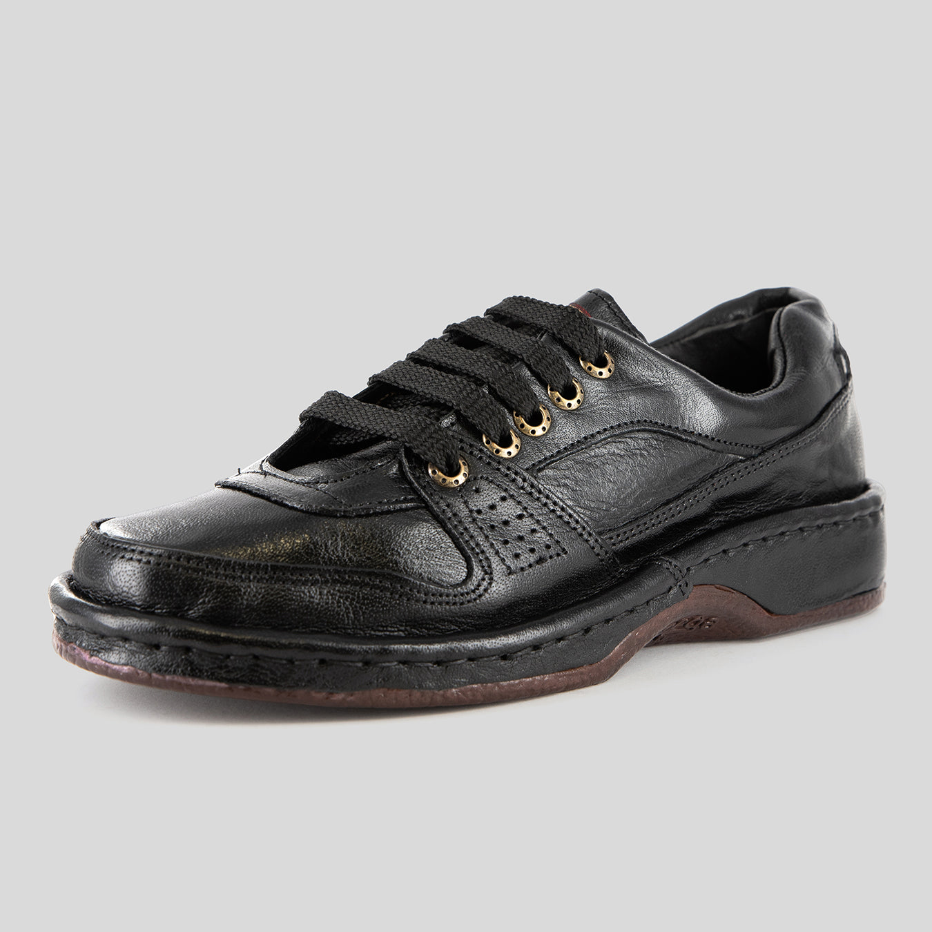 Melisizwe : Leather Shoe in Black Buffalo Leather – Omega