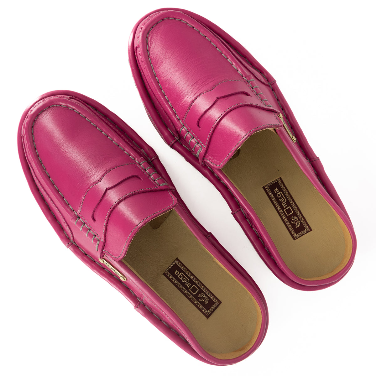 OMOM388 : Leather Mule in Aurora Soft Saddle Leather