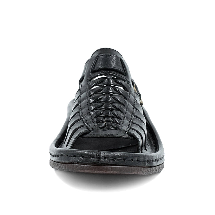 Black sandal on a white background