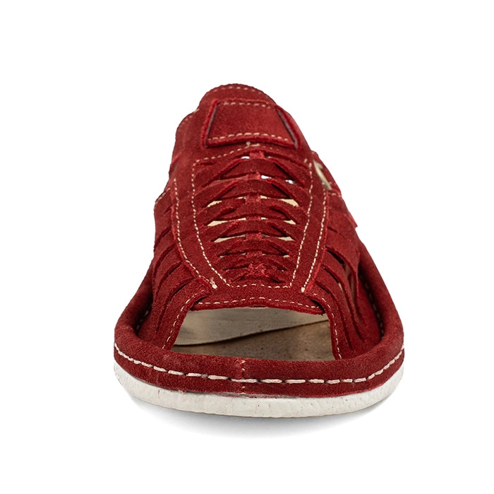 Red sandal on a white background